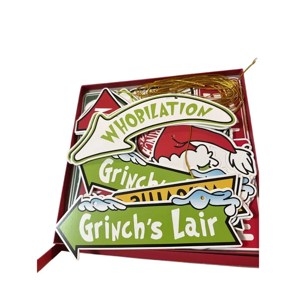 Merry Christmas themed hanging decor. Who ville themed 24 pieces